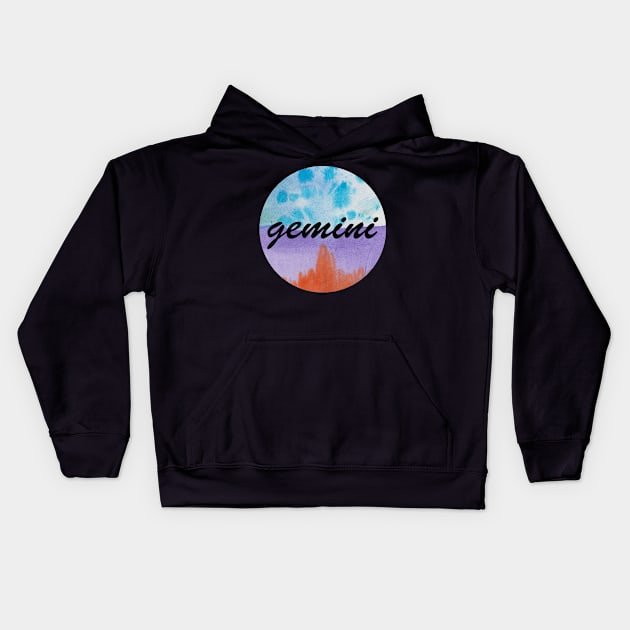 Gemini zodiac sign Kids Hoodie by deadblackpony